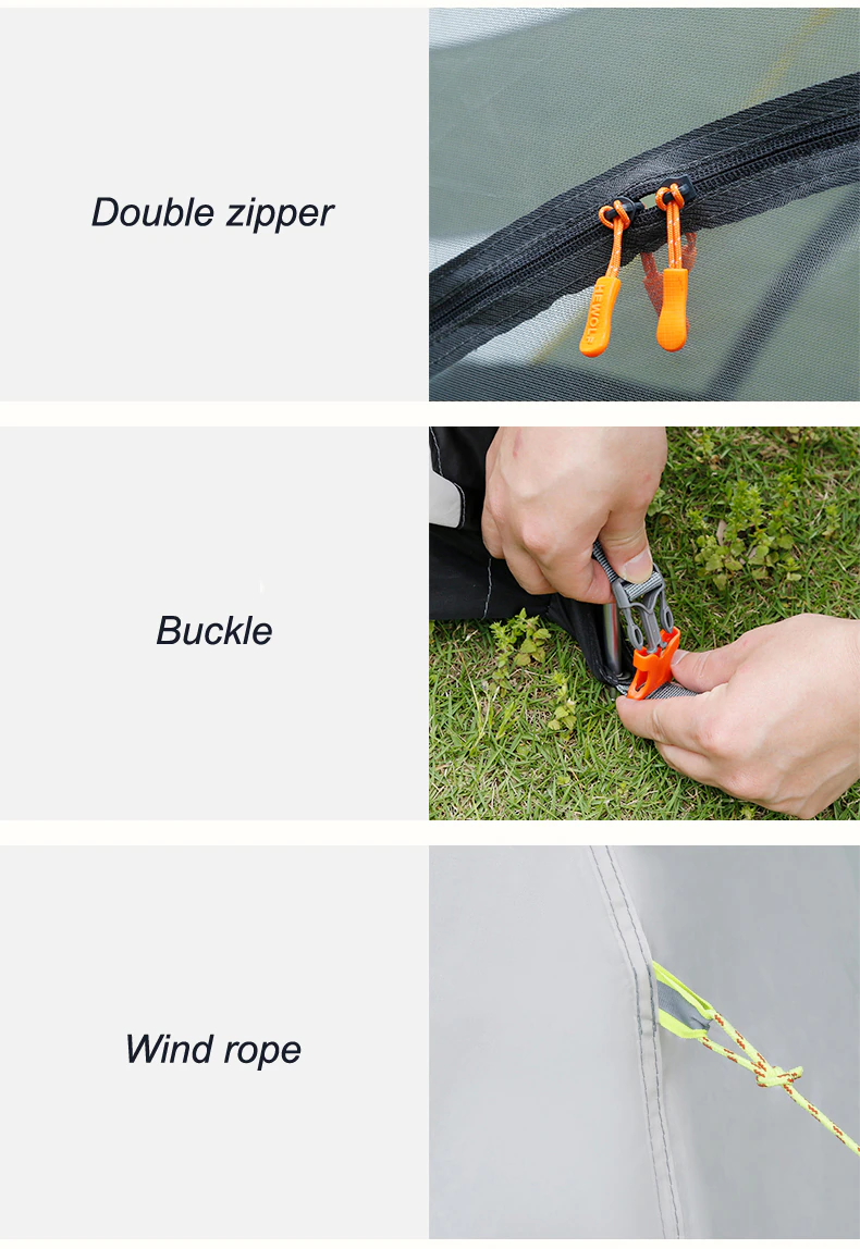 Cheap Goat Tents Hewolf Rain proof Tow Person Double Decked Outdoor Camping Tent 7075 Aluminum Alloy Tent Pole Tent Portable Winter   